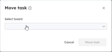 Choose a destination board when moving a task.